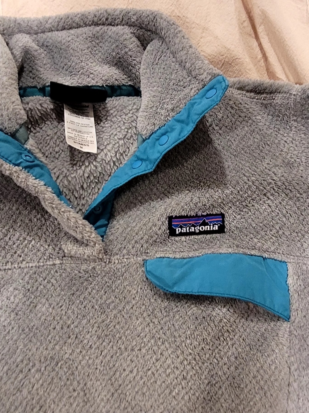 Patagonia Gray & Blue Retro Fleece Pullover Jacket